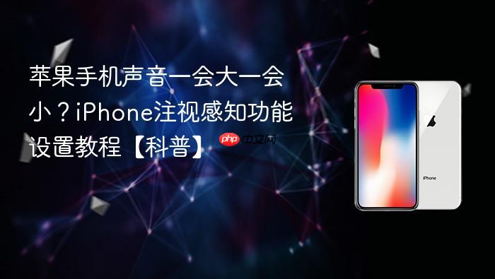 苹果手机声音一会大一会小？iphone注视感知功能设置教程【科普】