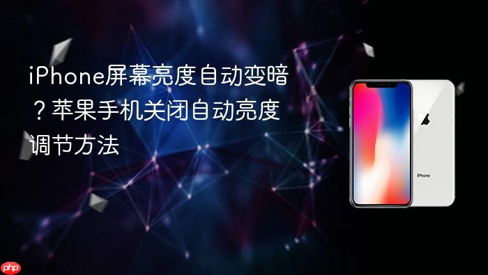 iphone屏幕亮度自动变暗？苹果手机关闭自动亮度调节方法