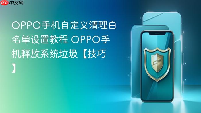 oppo手机自定义清理白名单设置教程 oppo手机释放系统垃圾【技巧】