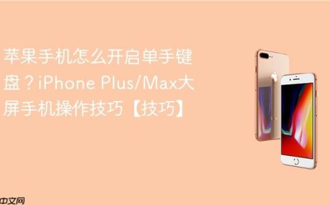 苹果手机怎么开启单手键盘？iPhone Plus/Max大屏手机操作技巧【技巧】