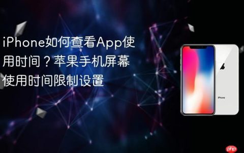 iPhone如何查看App使用时间？苹果手机屏幕使用时间限制设置