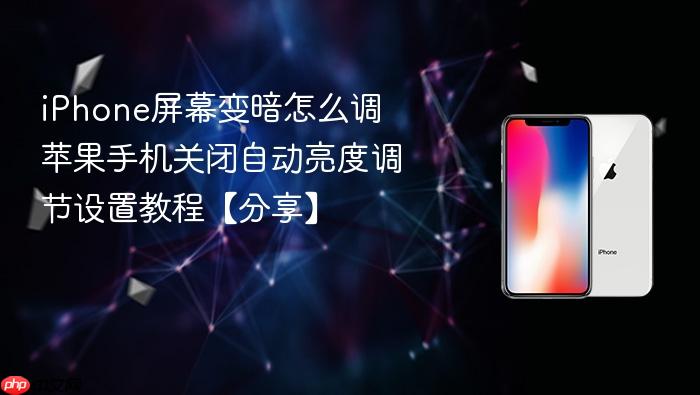 iphone屏幕变暗怎么调 苹果手机关闭自动亮度调节设置教程【分享】