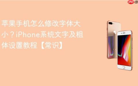 苹果手机怎么修改字体大小？iPhone系统文字及粗体设置教程【常识】