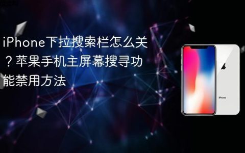 iPhone下拉搜索栏怎么关？苹果手机主屏幕搜寻功能禁用方法