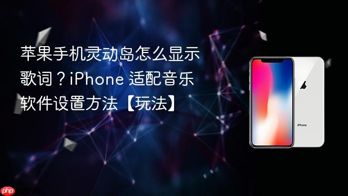 苹果手机灵动岛怎么显示歌词？iphone 适配音乐软件设置方法【玩法】