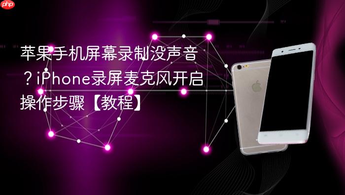 苹果手机屏幕录制没声音？iphone录屏麦克风开启操作步骤【教程】