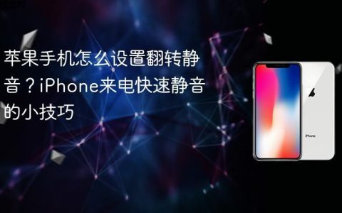 苹果手机怎么设置翻转静音？iPhone来电快速静音的小技巧