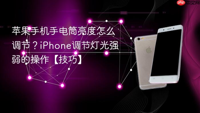苹果手机手电筒亮度怎么调节？iphone调节灯光强弱的操作【技巧】