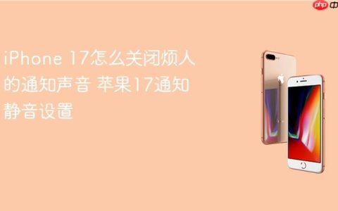 iPhone 17怎么关闭烦人的通知声音 苹果17通知静音设置