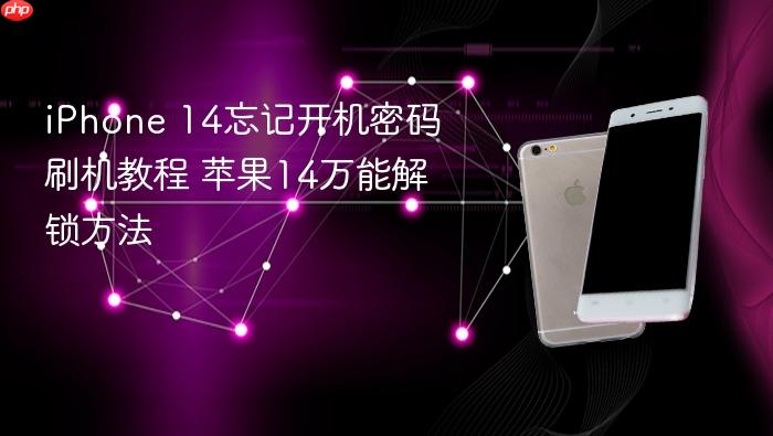 iphone 14忘记开机密码刷机教程 苹果14万能解锁方法
