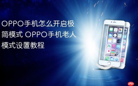 OPPO手机怎么开启极简模式 OPPO手机老人模式设置教程