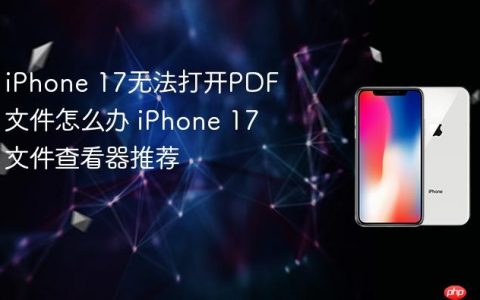 iPhone 17无法打开PDF文件怎么办 iPhone 17文件查看器推荐