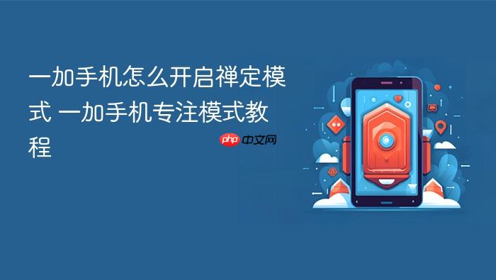 一加手机怎么开启禅定模式 一加手机专注模式教程