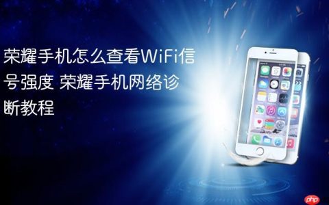 荣耀手机怎么查看WiFi信号强度 荣耀手机网络诊断教程