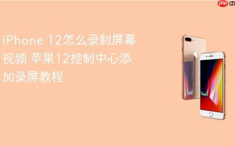 iPhone 12怎么录制屏幕视频 苹果12控制中心添加录屏教程