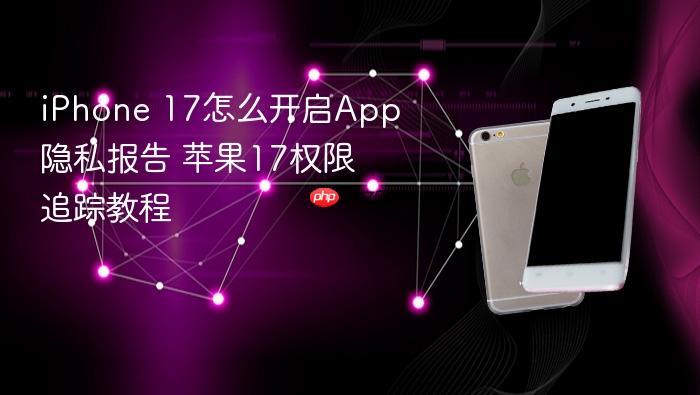 iphone 17怎么开启app隐私报告 苹果17权限追踪教程