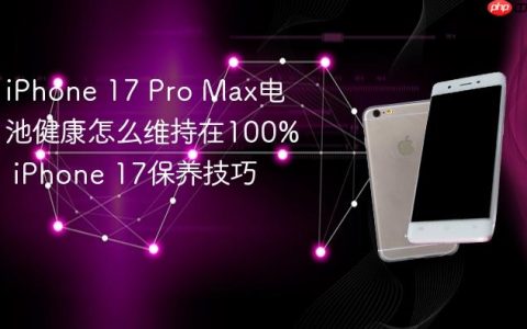 iPhone 17 Pro Max电池健康怎么维持在100% iPhone 17保养技巧