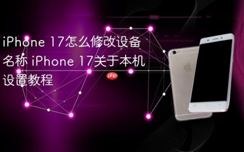 iPhone 17怎么修改设备名称 iPhone 17关于本机设置教程