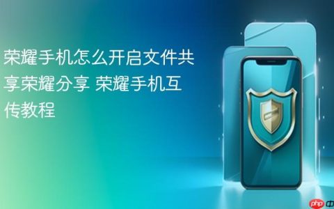 荣耀手机怎么开启文件共享荣耀分享 荣耀手机互传教程