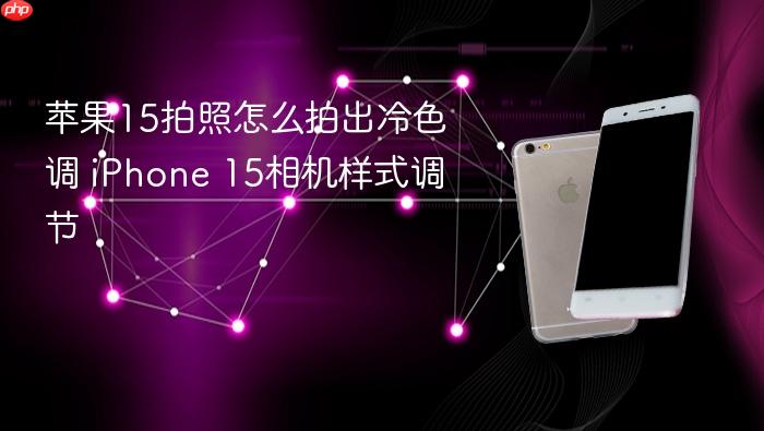 苹果15拍照怎么拍出冷色调 iphone 15相机样式调节