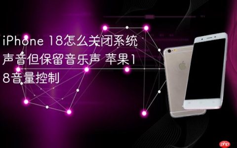 iPhone 18怎么关闭系统声音但保留音乐声 苹果18音量控制
