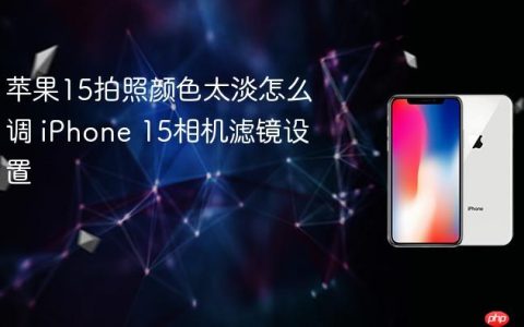 苹果15拍照颜色太淡怎么调 iPhone 15相机滤镜设置