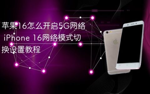 苹果16怎么开启5G网络 iPhone 16网络模式切换设置教程