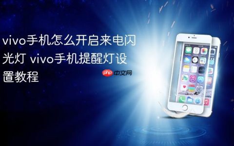 vivo手机怎么开启来电闪光灯 vivo手机提醒灯设置教程