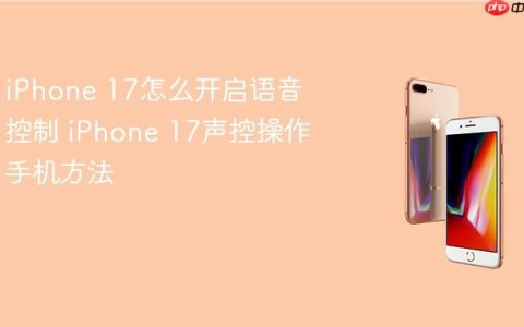 iPhone 17怎么开启语音控制 iPhone 17声控操作手机方法