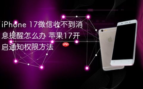 iPhone 17微信收不到消息提醒怎么办 苹果17开启通知权限方法