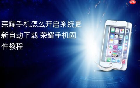 荣耀手机怎么开启系统更新自动下载 荣耀手机固件教程