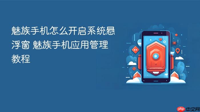 魅族手机怎么开启系统悬浮窗 魅族手机应用管理教程