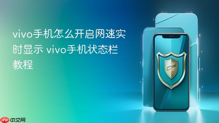 vivo手机怎么开启网速实时显示 vivo手机状态栏教程