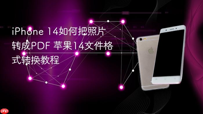 iphone 14如何把照片转成pdf 苹果14文件格式转换教程