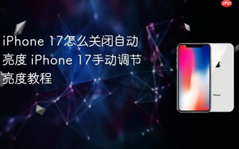 iPhone 17怎么关闭自动亮度 iPhone 17手动调节亮度教程