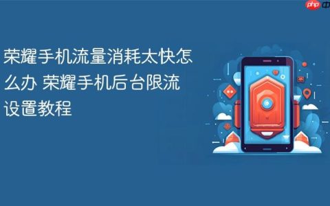 荣耀手机流量消耗太快怎么办 荣耀手机后台限流设置教程