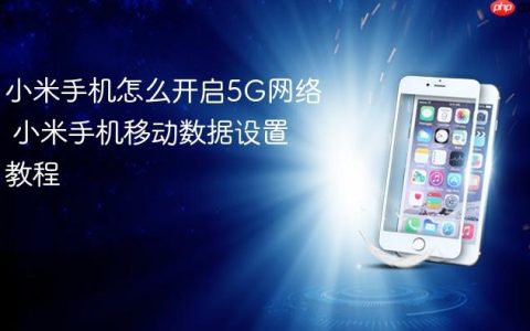 小米手机怎么开启5G网络 小米手机移动数据设置教程