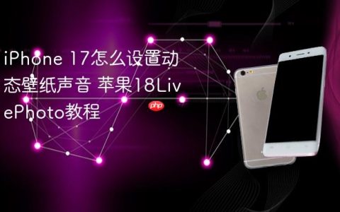 iPhone 17怎么设置动态壁纸声音 苹果18LivePhoto教程