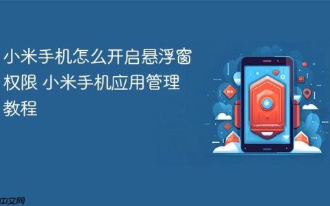 小米手机怎么开启悬浮窗权限 小米手机应用管理教程