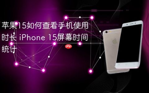 苹果15如何查看手机使用时长 iPhone 15屏幕时间统计