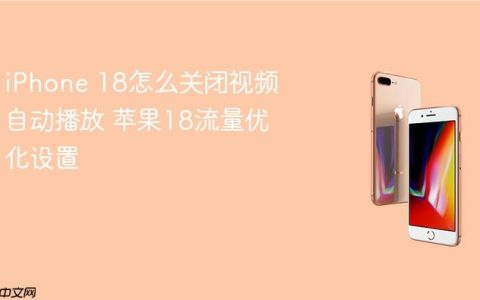 iPhone 18怎么关闭视频自动播放 苹果18流量优化设置