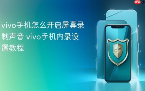 vivo手机怎么开启屏幕录制声音 vivo手机内录设置教程