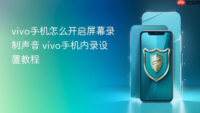 vivo手机怎么开启屏幕录制声音 vivo手机内录设置教程