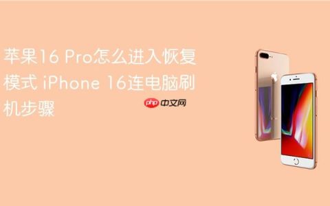 苹果16 Pro怎么进入恢复模式 iPhone 16连电脑刷机步骤