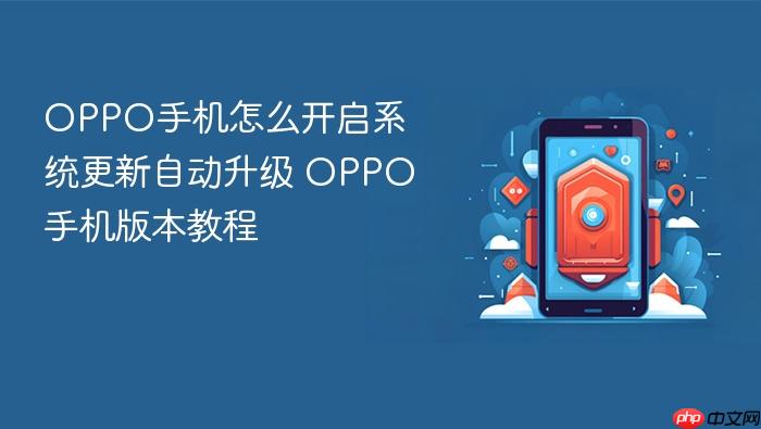 oppo手机怎么开启系统更新自动升级 oppo手机版本教程