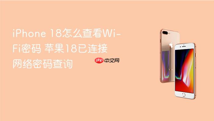 iphone 18怎么查看wi-fi密码 苹果18已连接网络密码查询