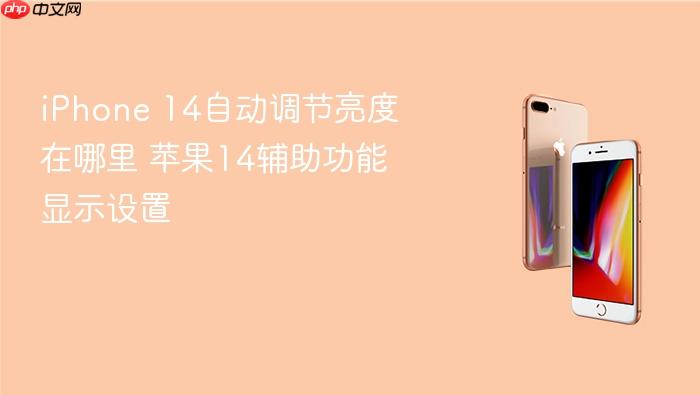 iphone 14自动调节亮度在哪里 苹果14辅助功能显示设置