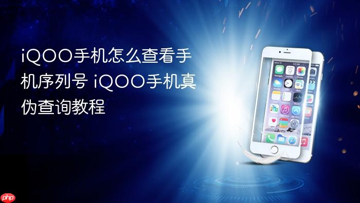 iqoo手机怎么查看手机序列号 iqoo手机真伪查询教程