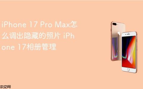 iPhone 17 Pro Max怎么调出隐藏的照片 iPhone 17相册管理
