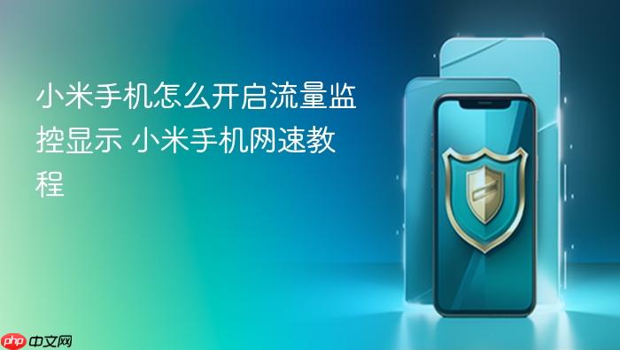 小米手机怎么开启流量监控显示 小米手机网速教程